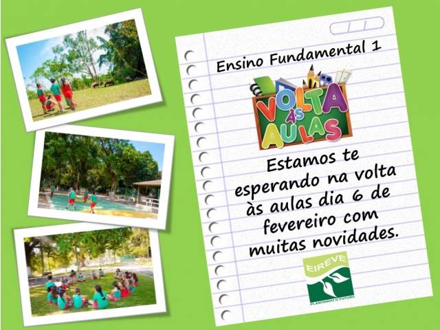 Volta s aulas - Ensino Fundamental 1